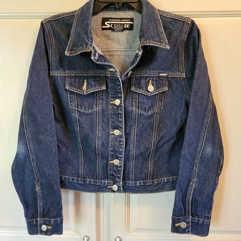 Vintage Stephen Hardy Squeeze Dark Wash Denim Jean Jacket